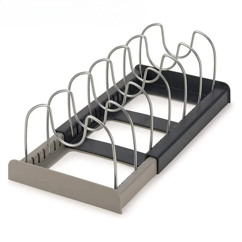 Adjustable 7-Grid Pot and Pan Organizer