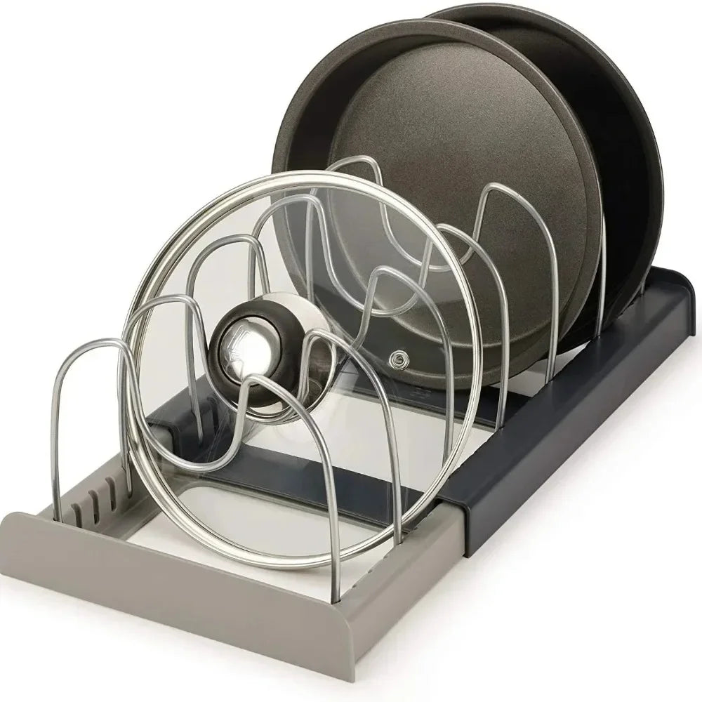 Adjustable 7-Grid Pot and Pan Organizer