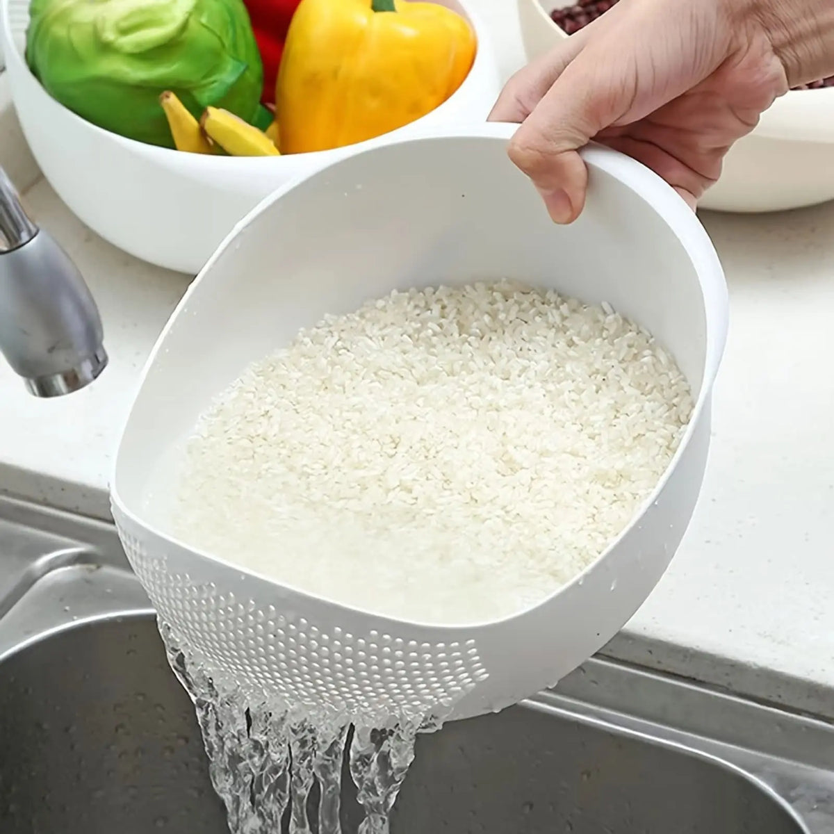 Rice Washing Basket & Drainer