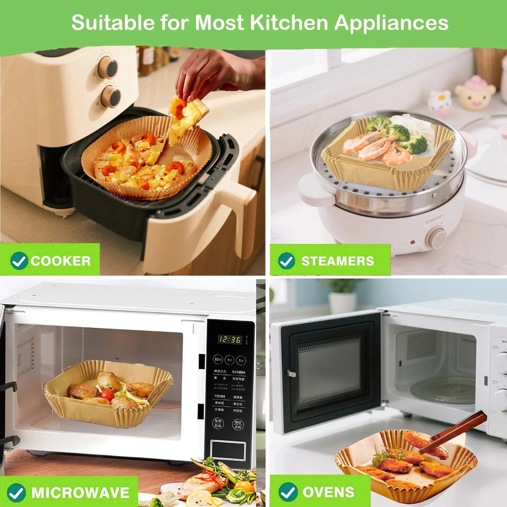 Square Parchment Air Fryer Liners