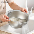 Rice Washer & Strainer Bowl – Stainless Steel