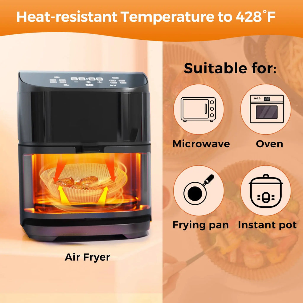 Square Parchment Air Fryer Liners