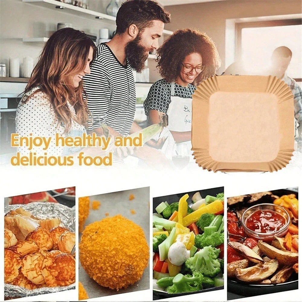 Square Parchment Air Fryer Liners